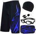 メンズ水着 セット メンズ競泳水着 メンズ フィットネス水着 メンズ 6点セット 競泳水着 スイミングゴーグル スイムキャップ ノーズクリップ 耳栓 セット 男...