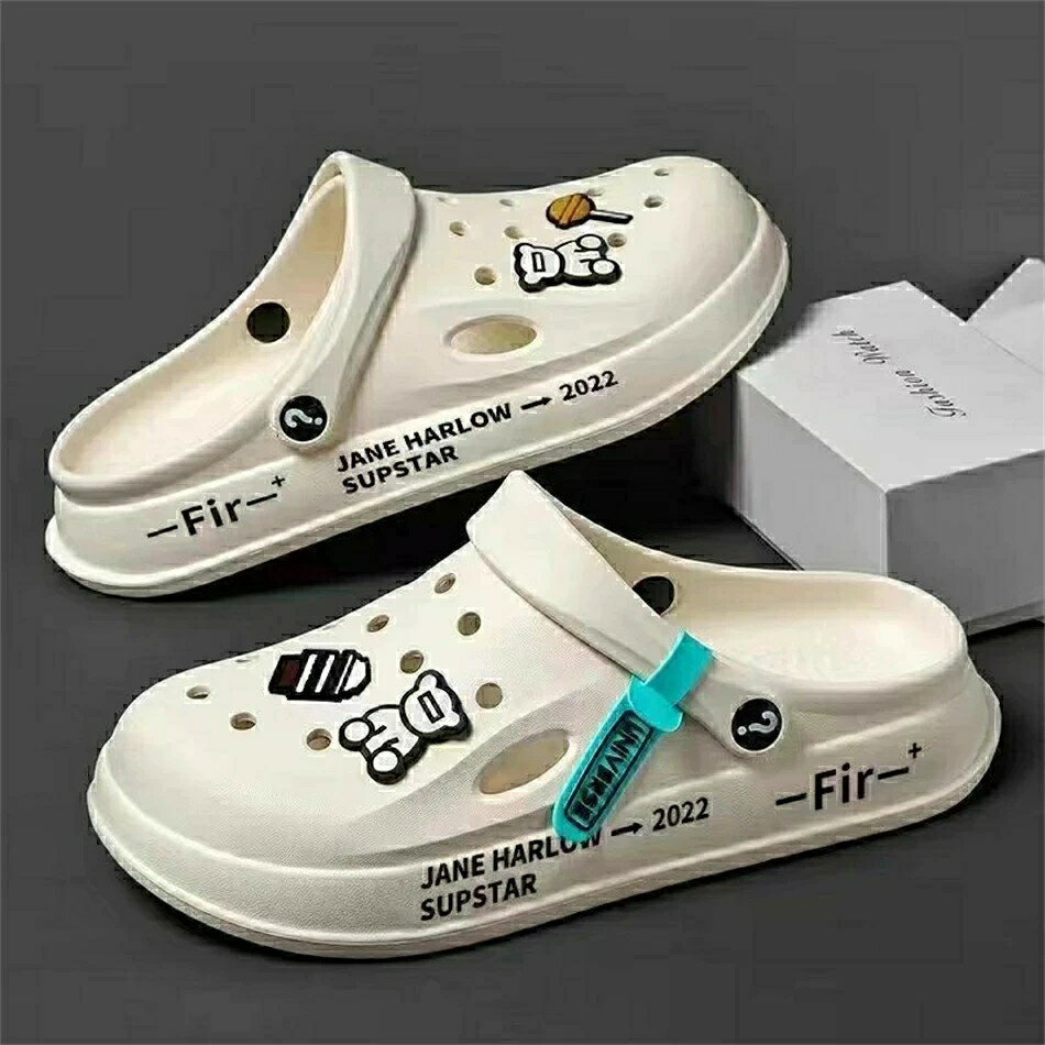 サボサンダル 2WAY メンズ レディース飾りあり　クマ　宇宙人 スリッパ サンダル 男女兼用 バンド 靴 アウトドア シューズ 軽量 快適 おしゃれ 夏 インソール取り外し可能 3colors