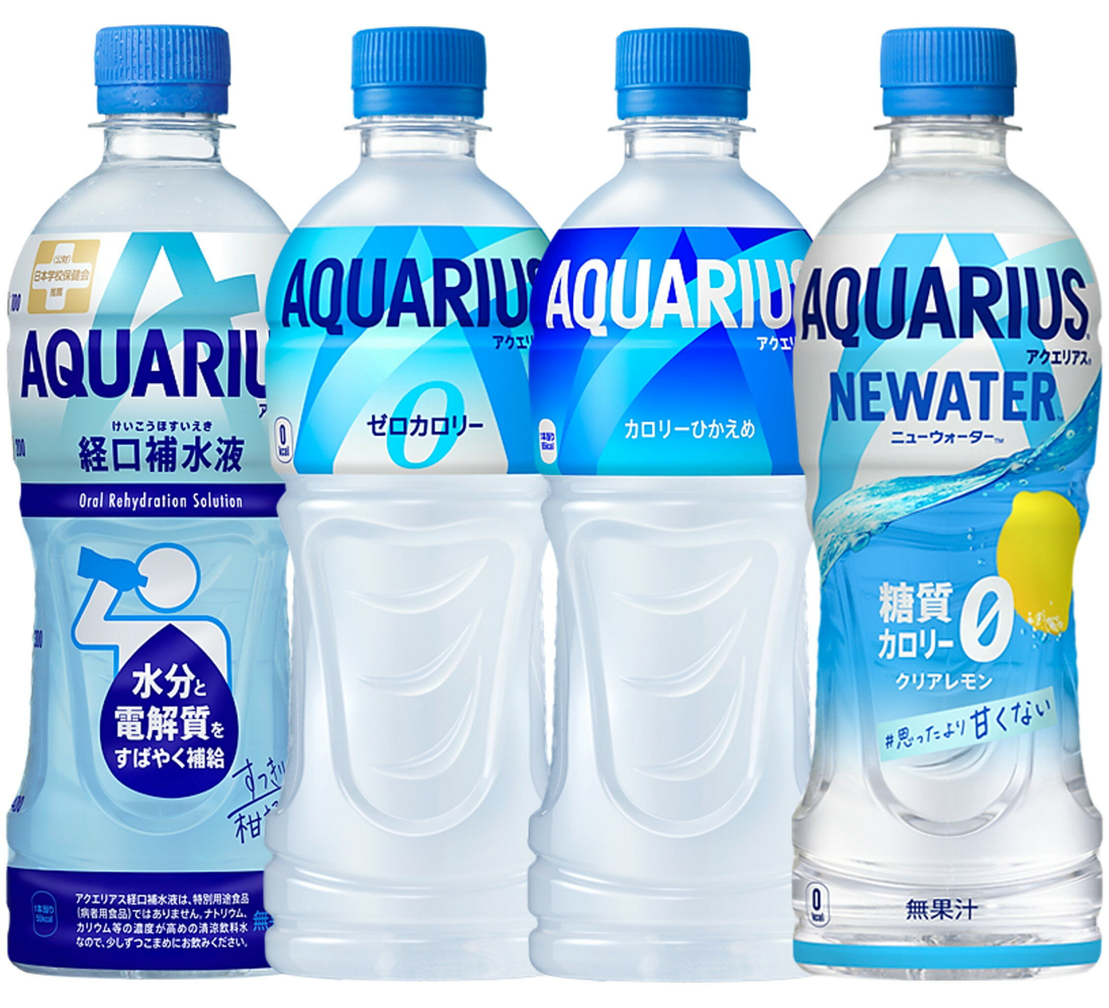 24本セット コカ・コーラ AQUARIUS 詰め合わせ アクエリアス アクエリアスゼロ NEWATER ニューウォーター 経口補水液 4種x6本 アソートセット C238のサムネイル