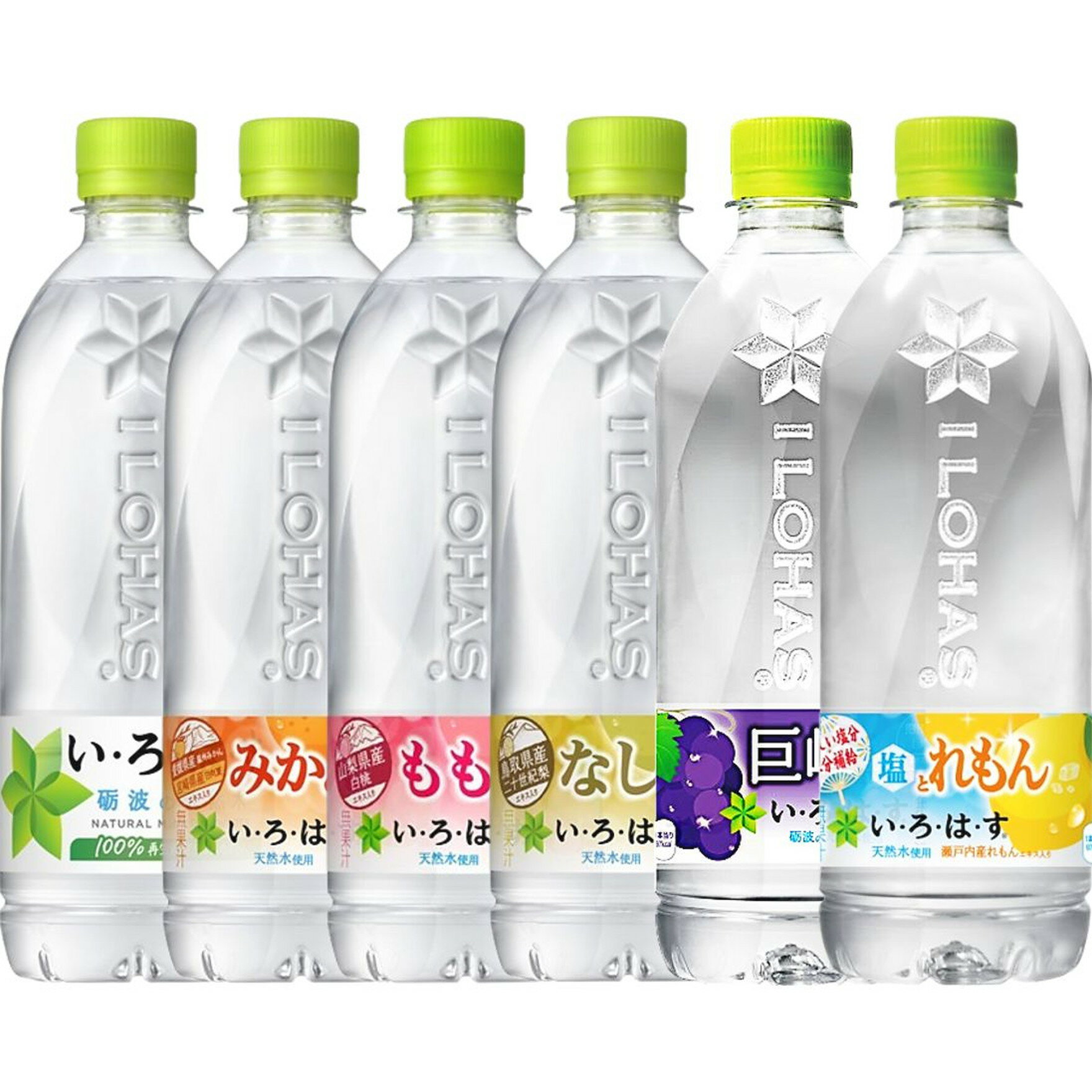 24本セット コカ・コーラ コカ・コーラ い・ろ・は・す 詰め合わせ 天然水 桃 もも 梨 なし 巨峰 きょほう 塩とれもん アロエ いろはす 6種 各4本 C235のサムネイル