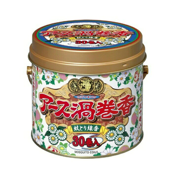 4個セット アース製薬 アース渦巻香 30巻缶入 ( 渦巻き蚊取り線香 )