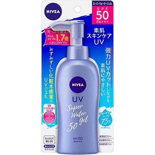化粧水感覚で使えるみずみずしい日焼け止めジェル SPF50 PA+++で強力紫外線をカット ウォータリーベース75％で肌に負担感なし 顔・体兼用でいつもの石鹸で簡単に落とせる 化粧下地としても使用可能 日本製で安心 【ご注意】成分表示および使用上の注意をよくお読みのうえ、肌に異常が生じていないか注意してご使用ください。 お肌に合わない場合は使用を中止し、必要に応じて医師にご相談ください。 原産国：日本区分：化粧品発売元、製造元等：花王カスタマ−マ−ケティ 【原材料】 水、エタノール、PG、メトキシケイヒ酸エチルヘキシル、トリ（カプリル酸、カプリン酸）グリセリル、ジメチコン、エチルヘキシルトリアゾン、加水分解ヒアルロン酸、キハダ樹皮エキス、クインスシードエキス、酢酸トコフェロール、（アクリレーツ、アクリル酸アルキル（C10-30））クロスポリマー、カルボマー、セテス-12、水酸化Na、エタノール、PG、メトキシケイヒ酸エチルヘキシル、トリ（カプリル酸、カプリン酸）グリセリル、ジメチコン、エチルヘキシルトリアゾン、加水分解ヒアルロン酸、キハダ樹皮エキス、クインスシードエキス、酢酸トコフェロール、（アクリレーツ、アクリル酸アルキル（C10-30））クロスポリマー、カルボマー、セテス-12、水酸化Na