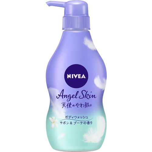 3個セット 花王 ニベア エンジェルスキン ボディウォッシュ サボン&ブーケの香り 本体 480ml