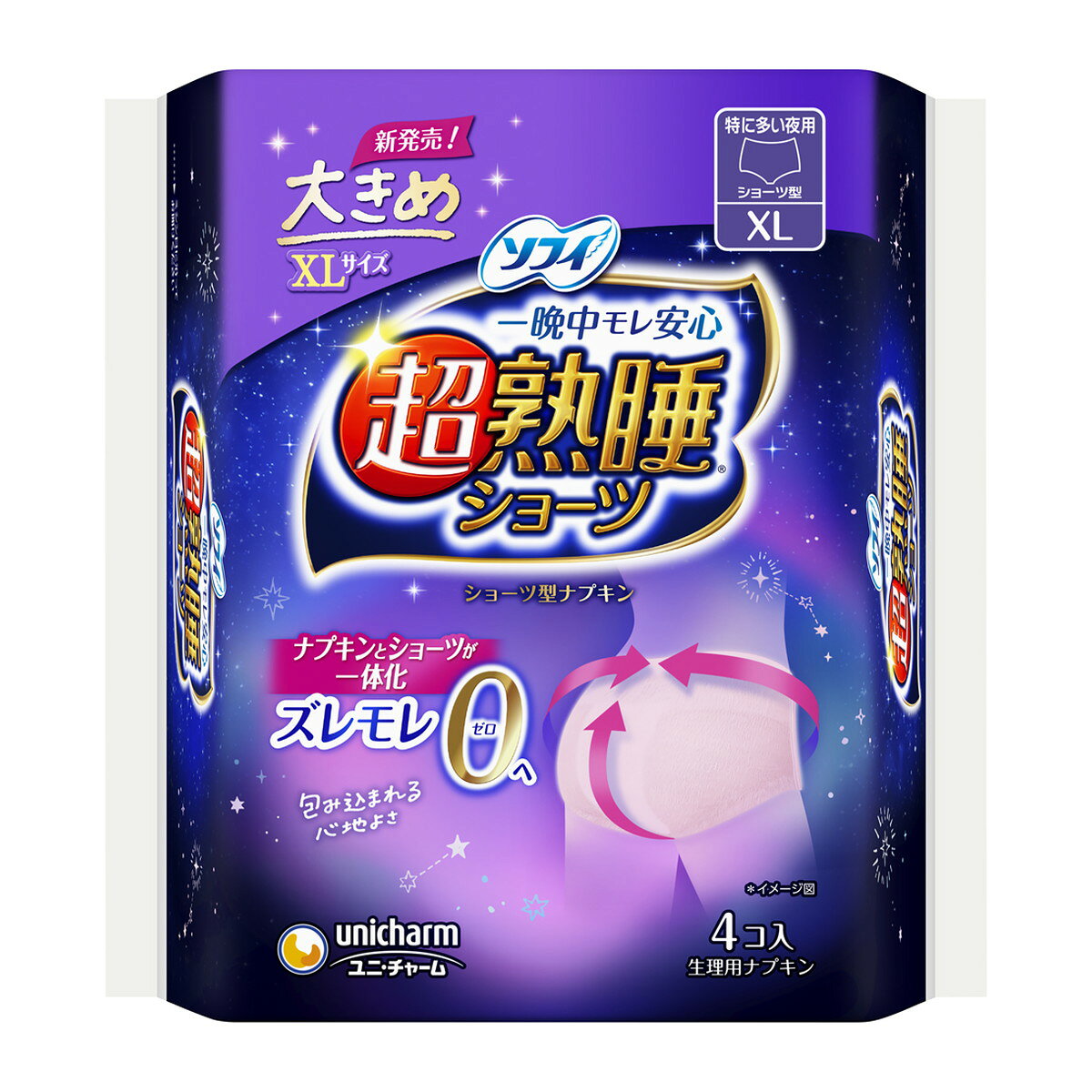 6個セット ユニ・チャーム ソフィ 超熟睡 ショーツ XL 4枚入