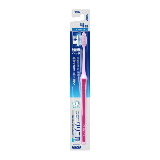 ・極薄ヘッド設計で奥歯のさらに奥まで届く ・歯垢をしっかりかき出す弾力フィット毛 ・ペングリップで持ちやすく軽い力でみがきやすい六角形スリムハンドル ・4列構造で口内で動かしやすい先細形状ヘッド ・耐熱温度80度 【ご注意】原材料名およびアレルゲン（アレルギー物質）につきましては、必ずお手元に届いた商品のパッケージ表示をご確認のうえ、お客様ご自身の体質・体調に合わせてご使用ください。 体質に合わない場合や体調不良を感じた場合は、直ちに使用を中止してください。 原産国：日本区分：日用品発売元/製造元等：ライオン（株）大阪本店 【原材料】 柄：ポリアセタール、ラバー部：SBC、TPC 毛：飽和ポリエステル樹脂 広告文責：有限会社MAY 電話番号：079-569-1286