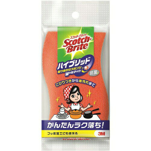 ● ウレタンスポンジとナイロン不織布（ハイブリッド研磨粒子付）の貼り合わせスポンジたわし ● ウェーブカットで手になじみやすい形状 ● フッ素加工品やガラス製品を傷つけにくい ● 大きなクリーニング粒子で焦げ・こびりつきを落とし、細かい粒子で茶渋・くすみを除去 ● フッ素加工フライパン、IH調理器、炊飯器内釜、硬質プラスチックにも使用可能 【ご注意】原材料名およびアレルゲン（アレルギー物質）につきましては、必ずお手元に届いた商品のパッケージ表示をご確認のうえ、お客様ご自身の体質・体調に合わせてご使用ください。 体質に合わない場合や体調不良を感じた場合は、直ちに使用を中止してください。 原産国：日本区分：日用品発売元/製造元等：スリ−エムジャパン（株） 【原材料】 ナイロン不織布(研磨粒子つき)、抗菌ウレタンスポンジ(無機系抗菌剤使用) 広告文責：有限会社MAY 電話番号：079-569-1286