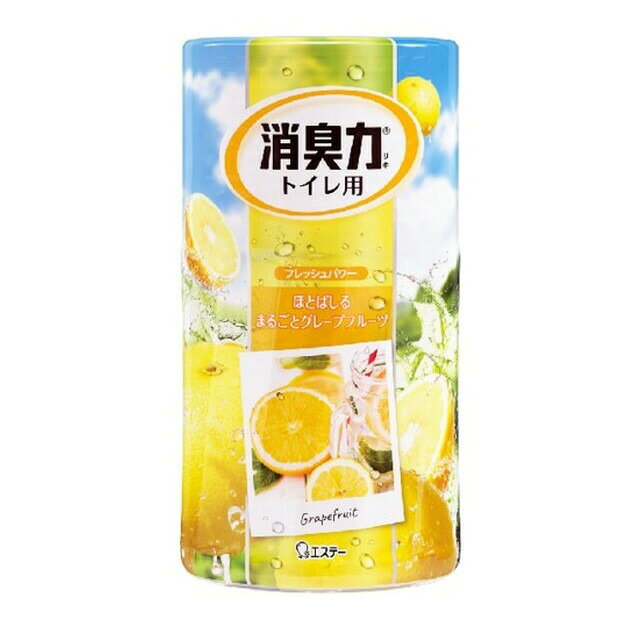 植物抽出の消臭成分にカテキンをプラス 強力にニオイを消臭するトイレ用消臭剤 カラーキャップで香りの強さが調節可能 ほのかなグレープフルーツの香りが約2-3ヶ月持続 デザインがすっきりしているパノラマボトル 原産国：日本区分：日用品発売元/製造元等：エステー株式会社 【成分】 植物精油、香料、界面活性剤(非イオン、陰イオン) 広告文責：有限会社MAY 電話番号：079-569-1286