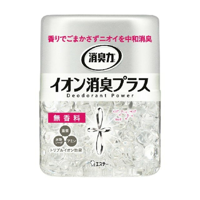 ・トリプルイオン効果による強力な化学的消臭作用で嫌なニオイを消臭。 ・香りでごまかさない無香料のクリアビーズタイプ。 ・小型で多様な場所に設置可能。 ・約2?3ヵ月持続する効果（使用環境により異なります）。 ・キャップ付きノズルでこぼれにくく保管しやすい。 【ご注意】原材料名およびアレルゲン（アレルギー物質）につきましては、必ずお手元に届いた商品のパッケージ表示をご確認のうえ、お客様ご自身の体質・体調に合わせてご使用ください。 体質に合わない場合や体調不良を感じた場合は、直ちに使用を中止してください。 原産国：日本区分：日用品発売元/製造元等：エステー株式会社 【原材料】 エタノール、界面活性剤(非イオン、両性)、アミノ酸系消臭剤、吸水性樹脂【成分】 重曹・炭酸ソーダ・アミン由来トリプルイオン消臭成分 広告文責：有限会社MAY 電話番号：079-569-1286