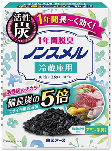 6個セット 白元アース ノンスメル 冷蔵庫用 脱臭剤 置き型 1年間脱臭