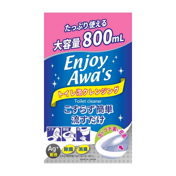 泡が便器フチ裏に密着し60秒後に流すだけで簡単洗浄 フタ、便器、床汚れにも使える Ag+配合で除菌効果あり 中性液性で安心して使用可能 こすらず簡単にトイレ掃除ができる 詰め替え用の大容量サイズ 原産国：日本区分：日用雑貨発売元/製造元等：ロケット石鹸（株） 【成分】 界面活性剤（3％ アルキルアミンオキシド）、溶剤、金属封鎖剤 広告文責：有限会社MAY 電話番号：079-569-1286
