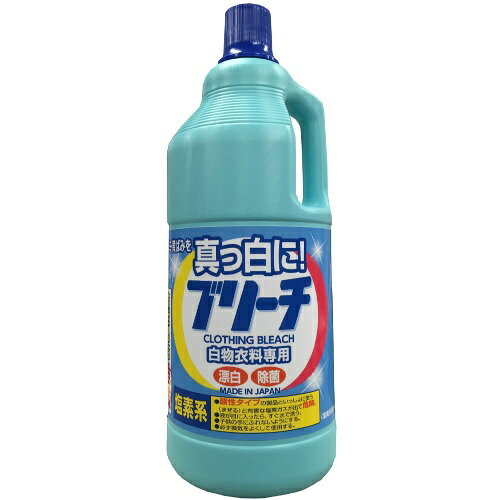・白物衣料専用の塩素系漂白剤 ・衣料の黄ばみや黒ずみ、汗や血液のシミを漂白 ・衣料の除菌・除臭効果あり ・洗濯機洗いおよびつけ置きで使用可能 ・原液での使用禁止、熱湯禁止 ・使用時は炊事用手袋などの保護具を推奨 原産国：日本区分：日用品発売元/製造元等：ロケット石鹸（株） 【成分】 次亜塩素酸ナトリウム（塩素系）、水酸化ナトリウム 広告文責：有限会社MAY 電話番号：079-569-1286