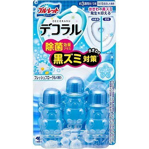 便器表面に貼るタイプのトイレ用合成洗剤 流すたびに薬剤が広がり洗浄成分でしっかり洗浄 汚れ付着防止と除菌効果で黒ズミの発生抑制 水ぎわのきれいを保ちお掃除を楽にする 香りはフレッシュフローラル 流れる水は無色 【ご注意】用法・用量および使用上の注意をよくお読みのうえ、正しくご使用ください。 お体に合わない場合は使用を中止し、症状が続く場合は医師等にご相談ください。 原産国：日本区分：医薬部外品発売元/製造元等：小林製薬 株式会社 【原材料】 香料、界面活性剤（非イオン、両性、陽イオン）、色素【成分】 香料、界面活性剤（非イオン、両性、陽イオン）、色素 広告文責：有限会社MAY 電話番号：079-569-1286