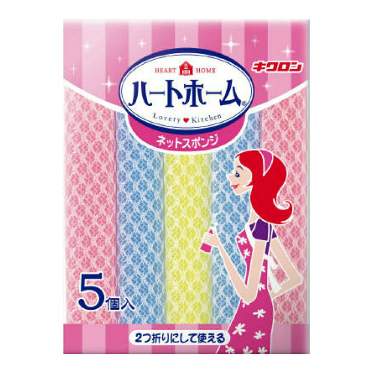 柔らかなネットタイプのキッチンスポンジ5個パック。 2つ折りにして皿やコップ洗いに便利。 研磨粒子なしでキズをつけたくない調理器具や食器に適する。 グラスやプラスチック製品の洗浄に。 【ご注意】原材料名およびアレルゲン（アレルギー物質）につきましては、必ずお手元に届いた商品のパッケージ表示をご確認のうえ、お客様ご自身の体質・体調に合わせてご使用ください。 体質に合わない場合や体調不良を感じた場合は、直ちに使用を中止してください。 原産国：中国区分：日用品発売元/製造元等：キクロン株式会社 【原材料】 不織布（ナイロン）、ポリウレタン 広告文責：有限会社MAY 電話番号：079-569-1286