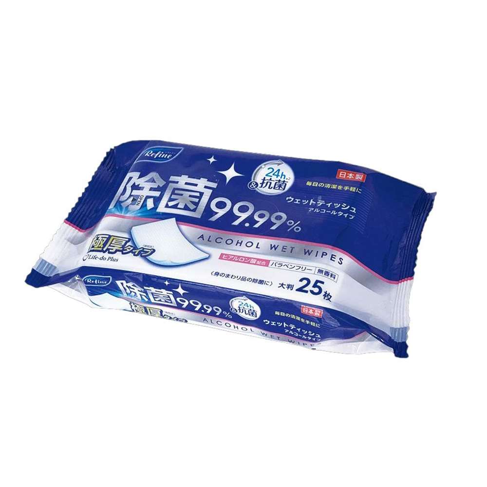 3個セット Life-do.Plus リファイン 極厚アルコール除菌 大判 ウェットティッシュ ...