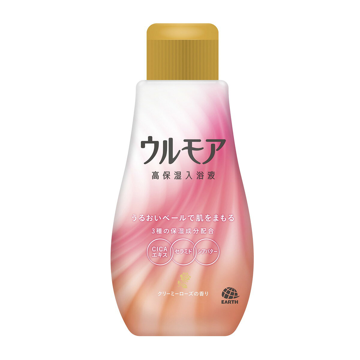 4個セット アース製薬 ウルモア 高保湿入浴液 クリーミーローズ 本体 600ml・乳白色