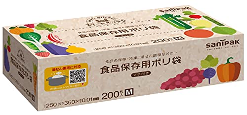 マチ付きで収納に便利なティッシュタイプ 半透明で内容が見えやすい 厚さ0.01mmで薄くて使いやすい 業務用にも適した大容量200枚入り 食品保存に最適 箱入りで保管しやすい 【ご注意】原材料名およびアレルゲン（アレルギー物質）につきましては、必ずお手元に届いた商品のパッケージ表示をご確認のうえ、お客様ご自身の体質・体調に合わせてご使用ください。 体質に合わない場合や体調不良を感じた場合は、直ちに使用を中止してください。 区分：食品発売元/製造元等：日本サニパック（株） 【原材料】 HDPE 広告文責：有限会社MAY 電話番号：079-569-1286