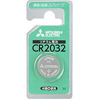 ・3Vのリチウムコイン電池CR2032型1個入り ・高エネルギー密度で長寿命 ・耐漏液性と長期保存に優れる ・使用温度範囲-20℃?+60℃ ・水銀ゼロ仕様で環境に配慮 原産国：中国区分：日用品発売元/製造元等：三菱電機Lネットワーク 広告文責：有限会社MAY 電話番号：079-569-1286