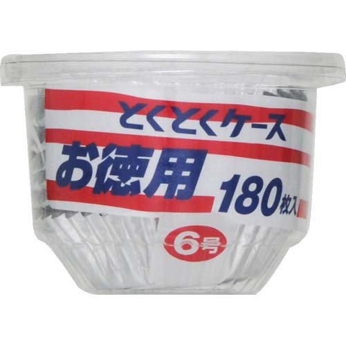 ● 使い捨てのアルミ製おかずカップ。 ● お弁当やオードブルの小分けに最適。 ● お徳用180枚入りで経済的。 ● サイズ: 幅約81×高さ60×奥行81mm。 ● 電子レンジや直火での使用は不可。 【ご注意】原材料名およびアレルゲン（アレルギー物質）につきましては、必ずお手元に届いた商品のパッケージ表示をご確認のうえ、お客様ご自身の体質・体調に合わせてご使用ください。 体質に合わない場合や体調不良を感じた場合は、直ちに使用を中止してください。 原産国：日本区分：日用品発売元/製造元等：エムエーパッケージング 【原材料】 アルミニウム箔 広告文責：有限会社MAY 電話番号：079-569-1286