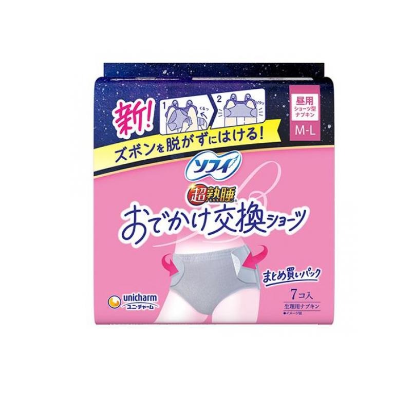 ズボンを脱がずに交換できるショーツ型ナプキン M-Lサイズ（ヒップ：87?100cm） 最長12時間分の吸収力で長時間も安心 左右のテープでフィット感調節可能 コンパクトにまとめて持ち運びや廃棄が簡単 医薬部外品 【ご注意】用法・用量および使用上の注意をよくお読みのうえ、正しくご使用ください。 お体に合わない場合は使用を中止し、症状が続く場合は医師等にご相談ください。 原産国：中国区分：医薬部外品発売元/製造元等：ユニ・チャ−ム（株） 【成分】 表面材：ポリエステル、ポリエチレン 広告文責：有限会社MAY 電話番号：079-569-1286