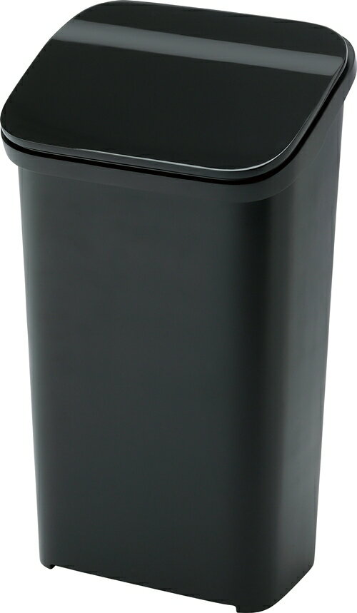 スムースプッシュダストボックス 20L フタ付き ふた付き ごみ箱 ゴミ箱 トラッシュカン トラッシュボックス 大容量 リビング 台所 キッチン 野外 インテリア アンティーク 北欧 レトロ モダン ブルックリン 西海岸 おしゃれ ブラック