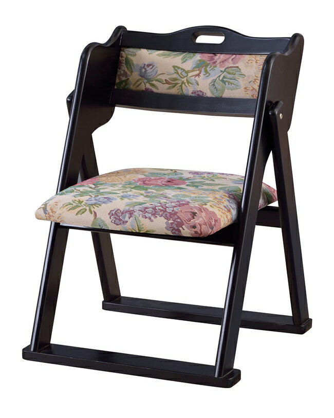 フォールディングチェア フラワー 座敷椅子 お座敷 折りたたみ チェア 玄関椅子 椅子 収納 法事 業務用..