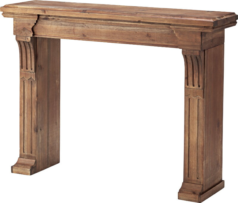 マントルピース 暖炉装飾 壁面装飾 アンティーク アクセント 飾り棚 ヒーター部分は別売 ブラウン