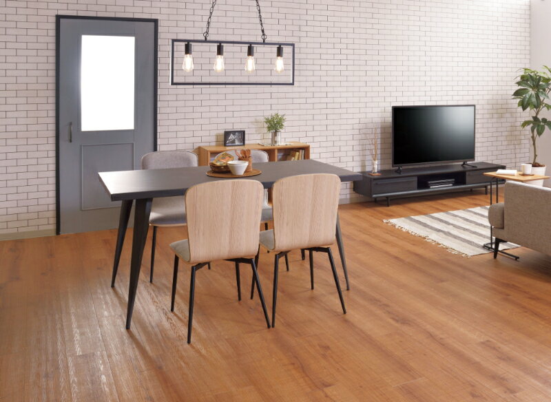 ルームエッセンス ダイニングチェア 座面高さ43cm 曲木 スチール チェア 椅子 おしゃれ ブラウン ナチュラル ナチュラル [3]