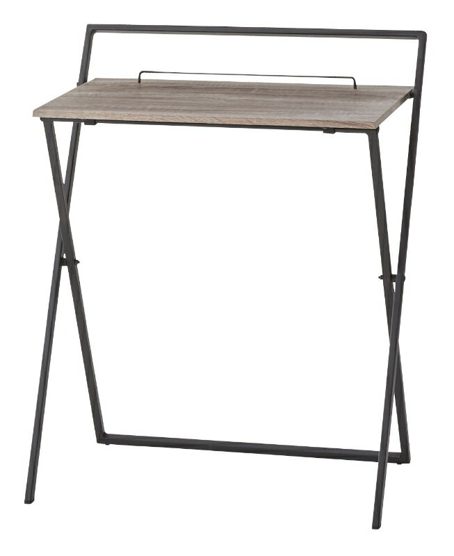 フォールディングデスク ブラック・幅64×奥行45×高さ79cm　折り畳み式　キッチン　アウトドア　小スペ..