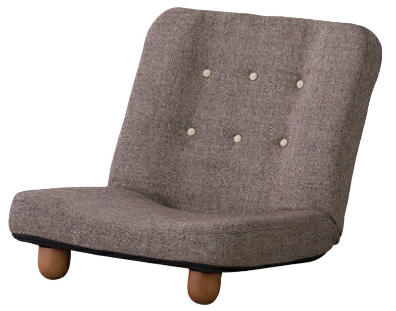 アシツキザイススマート 　リクライニング　一人掛け　ファブリック　座椅子　小スペース　完成品　ブラウン