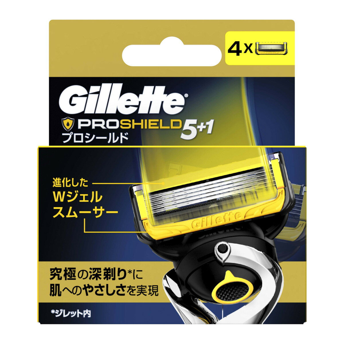 【A商品】 3～5個セット まとめ買い ジレット Gillette プロシールド 替刃4コ入