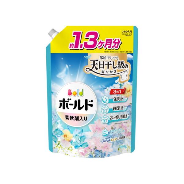 3〜5個セット まとめ買い P&Gジャパン ボールド ジェル サボン 詰替 超ジャンボ 960g 液体タイプ 衣料..