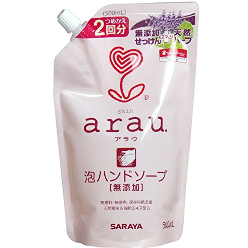 【A商品】 6〜10個セット まとめ買い サラヤ arau. ( アラウ ) 泡ハンドソープ 詰替用 500ml 安心の無添加せっけん 【A商品】 6〜10個セット まとめ買い サラヤ arau. ( アラウ ) 泡ハンドソープ 詰替用 500ml 安心の無添加せっけん