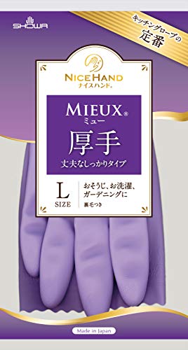 4901792037693耐久性があり丈夫なビニール手袋 厚手タイプ(裏毛付)材質(樹脂部)：塩化ビニール材質(繊維部)：レーヨン、綿全長:320mm/手のひらまわり:220mm/中指長さ:80mmサイズ：L / 入数：1双商品紹介● 耐久...