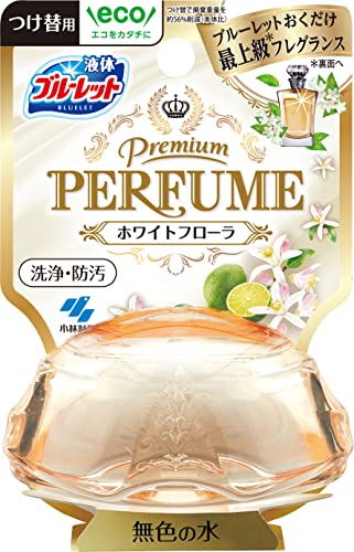 商品サイズ (幅×奥行×高さ) :80mm*53mm*130mm内容量:70ml商品紹介 ●きらめくクリスタルボトルと、最上級の香水調フレグランス?でトイレを華やかな空間にしてくれる、トイレ用洗浄防汚剤です●濃厚なエッセンシャルオイルで甘く華やかな空間をつくってくれる、ブルーレット史上最上級の香りです●最新のトイレにも違和感なくマッチする、透明感あるクリスタル調ボトルです●洗浄・防汚成分を配合。流すたびに便器表面をコートし、汚れの付着を抑えます●便器の輝きを保ちます●流れる水は無色です●標準的な使用で約1ヶ月間(3~5週間)使用できます