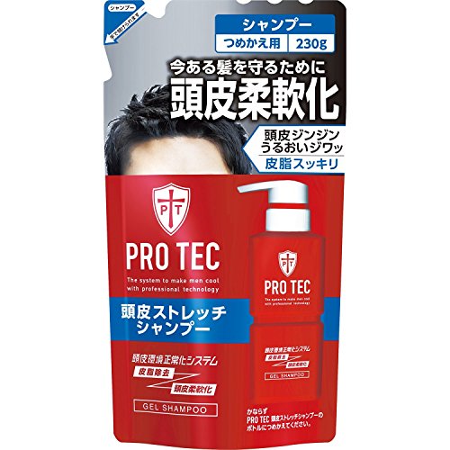 【B商品】【購入条件付き】 PRO TEC プロテク 頭皮ストレッチ シャンプー 詰め替え 230g ※購入条件を必ずご確認ください