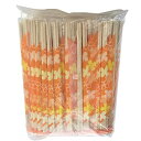 【B商品】【購入条件付き】 大和物産 割り箸 ナチュラル 長さ20cm フラワーオレンジ ポリ個包装 楊枝付 100膳入 ※購入条件を必ずご確認ください