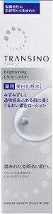 ・濃密でみずみずしい薬用美白化粧水。 ・トラネキサム酸とグリチルリチン酸2Kを配合し、しみの兆しや肌荒れにアプローチ。 ・くすみや毛穴の目立ちなどを防ぎ透明感のある肌へ導く。 ・角質層まで美容成分が浸透し、肌をやわらかく整えます。 ・低刺激性、無香料、無着色で敏感肌にも適しています。 ・日本製。 【ご注意】用法・用量および使用上の注意をよくお読みのうえ、正しくご使用ください。 お体に合わない場合は使用を中止し、症状が続く場合は医師等にご相談ください。 原産国：日本区分：医薬部外品発売元/製造元等：第一三共ヘルスケア株式会社 【成分】 有効成分：トラネキサム酸、グリチルリチン酸2K。その他：トレハロース、ポリメタクリロイルオキシエチルホスホリルコリン液、ヒキオコシエキス-1、オウバクエキス、クワエキス、D-パンテテインスルホン酸Ca液、シクロヘキサンジカルボン酸ビスエトキシジグリコール、エイジツエキス、セイヨウナシ果汁発酵液、DPG、キサンタンガム、水、濃グリセリン、BG、ジグリセリン、ソルビット液、イソプレングリコール、アルギン酸Na、PEG(80)、ポリオキシブチレンポリオキシエチレンポリオキシプロピレングリセリルエーテル、クエン酸、クエン酸Na、無水エタノール、エタノール、パラベン 広告文責：有限会社MAY 電話番号：079-569-1286