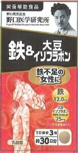 【注文合計2980円以上で注文可能】鉄&大豆イソフラボン約30日分 90粒お一人様5点まで