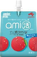 6〜10個セット まとめ買い味の素 アミノバイタル アミ活 朝のライチ味 パウチ ami活 アミカツ 180g