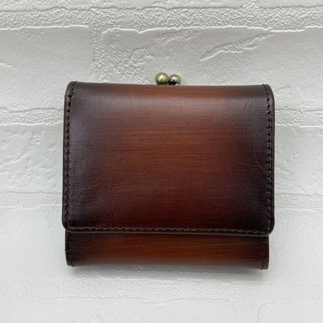 zucchero filato BR ブラウン ズッケロ フィラート 折れ財布 イタリアンレザー ヴィンテージ がま口 財布 ギフト 高級 本革 天然素材 プレゼント ギフト 記念日 誕生日 大人 贈り物 52013