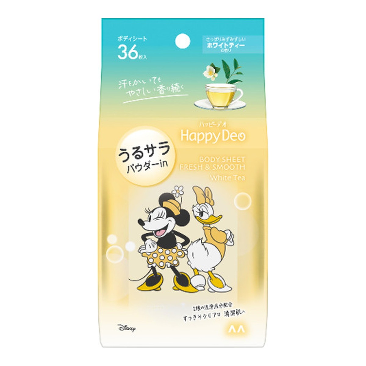 株式会社マンダム マンダム ハッピーデオ ボディシート うるサラ ホワイトティー 36枚入 36枚お一人様5点まで