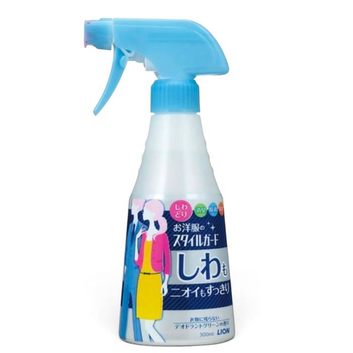 しわ伸ばし、消臭、除菌、防臭効果を兼ね備えたスプレー。 頻繁に洗濯やクリーニングできない衣類のしわ取りに。 汗やタバコ、焼肉などのニオイもすっきり消臭。 除菌効果で衣類を清潔に保つ。 抗菌防臭効果により汗臭の発生を抑制。 爽やかなデオドラントグリーンの香りで衣類に香りを残さない。 【ご注意】原材料名およびアレルゲン（アレルギー物質）につきましては、必ずお手元に届いた商品のパッケージ表示をご確認のうえ、お客様ご自身の体質・体調に合わせてご使用ください。 体質に合わない場合や体調不良を感じた場合は、直ちに使用を中止してください。 原産国：日本 区分：日用品 発売元/製造元等：ライオン（株）大阪本店 【原材料】 シリコーン、消臭剤、除菌剤 【成分】 シリコーン、消臭剤、除菌剤 広告文責：有限会社MAY 電話番号：079-569-1286