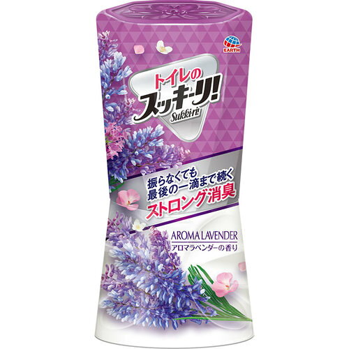 ・3種の消臭剤がトイレの嫌なニオイを強力消臭 ・逆さボトル構造で液残りゼロ、最後の一滴まで香りが持続 ・天然精油配合で上品なアロマラベンダーの香り ・トイレ用置き型消臭芳香剤 原産国：日本 区分：日用品 発売元/製造元等：アース製薬（EHP） 【成分】 3種の消臭剤、天然精油、消臭芳香液 広告文責：有限会社MAY 電話番号：079-569-1286