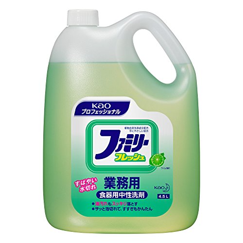 すばやい水切れで手にやさしい食器用中性洗剤、ライムの香り 飲食店や介護施設、ホテルなど業務用に適した商品 油汚れを軽くこするだけでスッキリ落とし、ヌルつきを残さない 泡切れがよくすすぎが簡単で洗い上がりもベタつかない 植物由来洗浄成分配合で手肌に優しい処方 発売元/製造元等：花王プロフェッショナル 【成分】 界面活性剤(11％、高級アルコール系(陰イオン)、アルキルグリコシド)、安定化剤、泡調整剤 広告文責：有限会社MAY 電話番号：079-569-1286