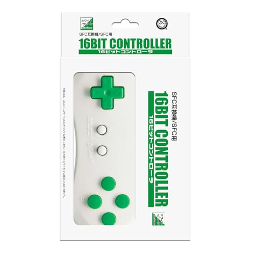 コロンバスサークル（SFC互換機/SFC用）16ビットコントローラホワイトグリーン - スーパーファミコン用周辺機器