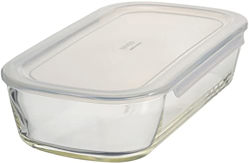 HARIOハリオ 日本製 耐熱ガラス製 保存容器 角 1400ml BUONO kitchen KSTL-140-TW クリア