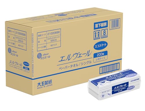 エルヴェール ペーパータオル エコスマート シングル 小判