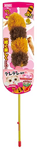 猫じゃらし-/-/CT-475・パッケージ個数:1・本体サイズ 幅X奥行X高さ :5×40×2cm・本体重量:0.02kg・原産国:中華人民共和国商品紹介 あまえんぼうの猫ちゃんがじゃれてる姿にメロメロ。手元のレバーを引くとしっぽがフリフリと動きます。 使用上の注意 おもちゃの使用に安全な環境である事を確認してからネコちゃんにおもちゃを与えてください。周囲に壊れやすい物がない事を確認し、ケガをしないように気をつけてご使用ください。破損したおもちゃを誤飲すると重大な事故につながる事があります。おもちゃや竿にキズや破損がないかこまめに確認しながら使用してください。傷んできたら早めにお取り替えください。 原材料・成分 おもちゃ:ポリエステル、竿本体:PET・軟質PVC、部品:ABS、糸:ナイロン、鈴鉄 使用方法 レバーをゆっくり引いて、しっぽを動かせて遊ばせてください。おもちゃを見せて、ネコちゃんに一緒に遊ぶおもちゃである事を教えてください。 ご注意（免責）必ずお読みください 本品は、猫専用おもちゃです。その他の目的には使用しないでください。 遊ぶ時は、ケガをしない環境である事を事前に確認してください。 レバーはゆっくり動かしてください。 猫が先端を噛んだり、つかんだりしている時に、無理にレバーを動かすと破損の恐れがあります。 持つときはレバーを手の平で包み込むように持ってください。人や猫に向かっておもちゃを投げないでください。