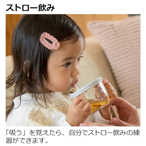 リッチェル おうちコップマグ ストロータイプ ライトグレー 1個 150ml 6カ月