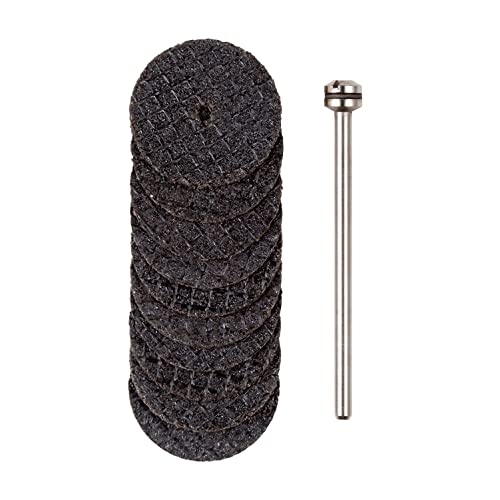 プロクソン PROXXON 切断砥石10枚グラスファイバー入 シャフト付 砥石径22mm 厚み1.0mm 軸径2.35mm